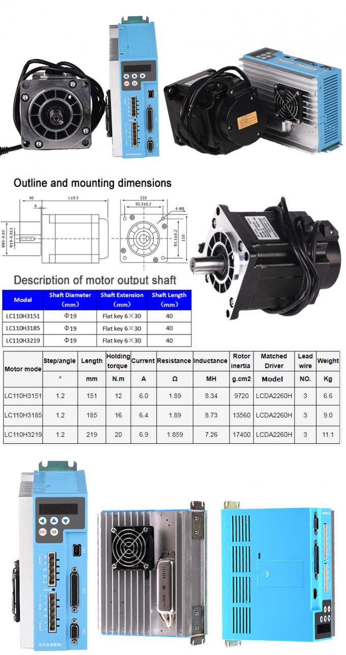Lichuan LCDA2260E 10Nm 3 Phase Stepper Motor Driver Kit For Cnc Machine