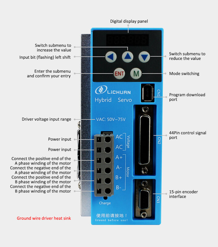 LCDA808F+LC86H2150 12N.m 7.5A Nema 34 मिलिंग मशीन के लिए ड्राइवर के साथ क्लोज्ड लूप स्टेपर मोटर