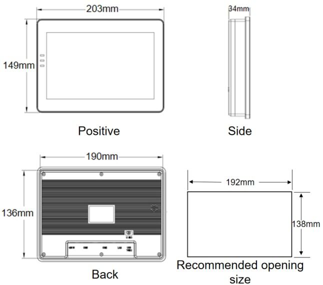 Lichuan High Performance Touch Panel 7 Inch HMI Ethernet Interface for Industrial Automation Control