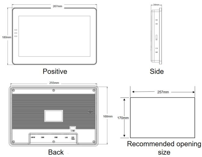 Lichuan 10 Inch Touch Panel Human Machine Interface Ethernet for CNC Equipment LCX100-ME