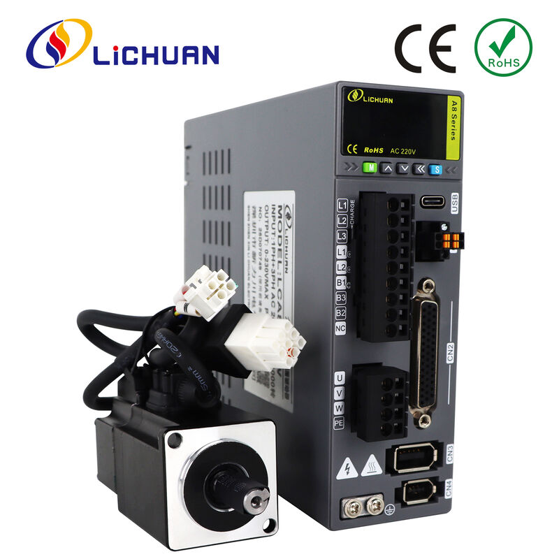 50W 0.16N.M 리추안 고정밀 STO ABZ AC 서보 모터 220V 0.8A 3000RPM IP65