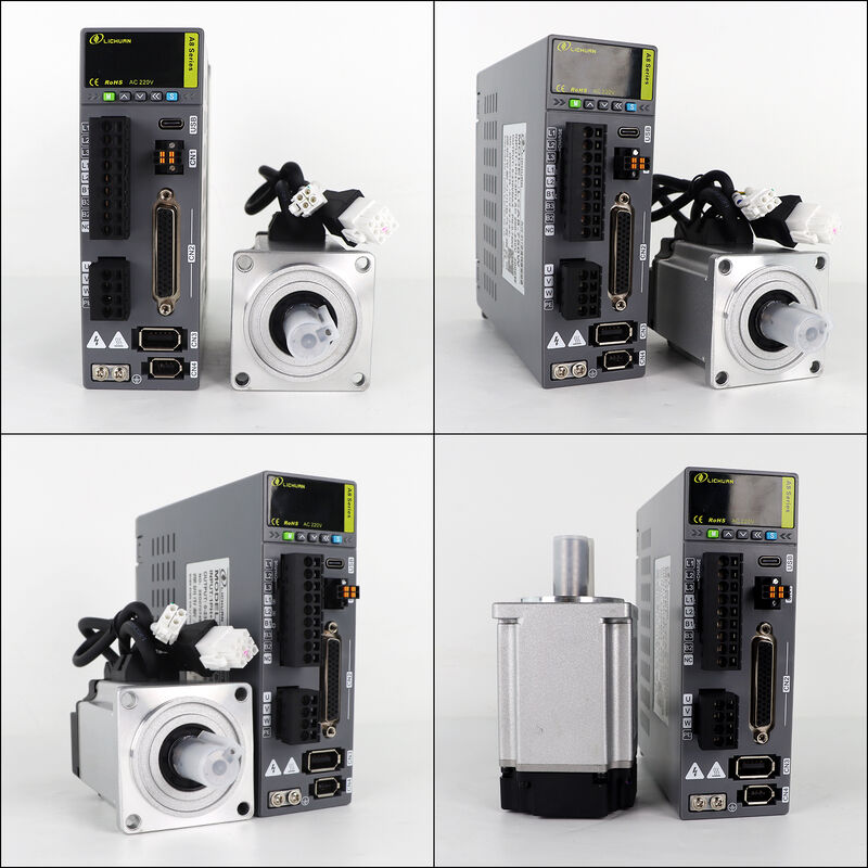 Lichuan AC Servo Motor Drivers Kit A8 High Accuracy STO ABZ 200W 0.637N.m 220V 1.6A 3000RPM IP65