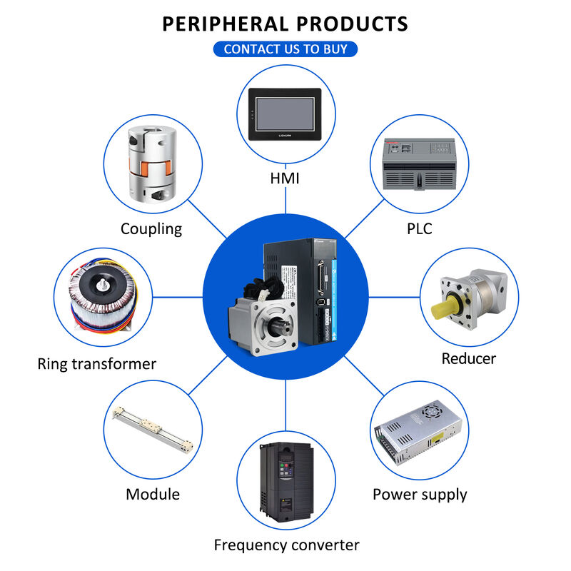 Lichuan AC Servo Motor Drivers Kit A5 LC10P 400W 0.4KW 1.27N.m 220V 2.5A 3000RPM IP65