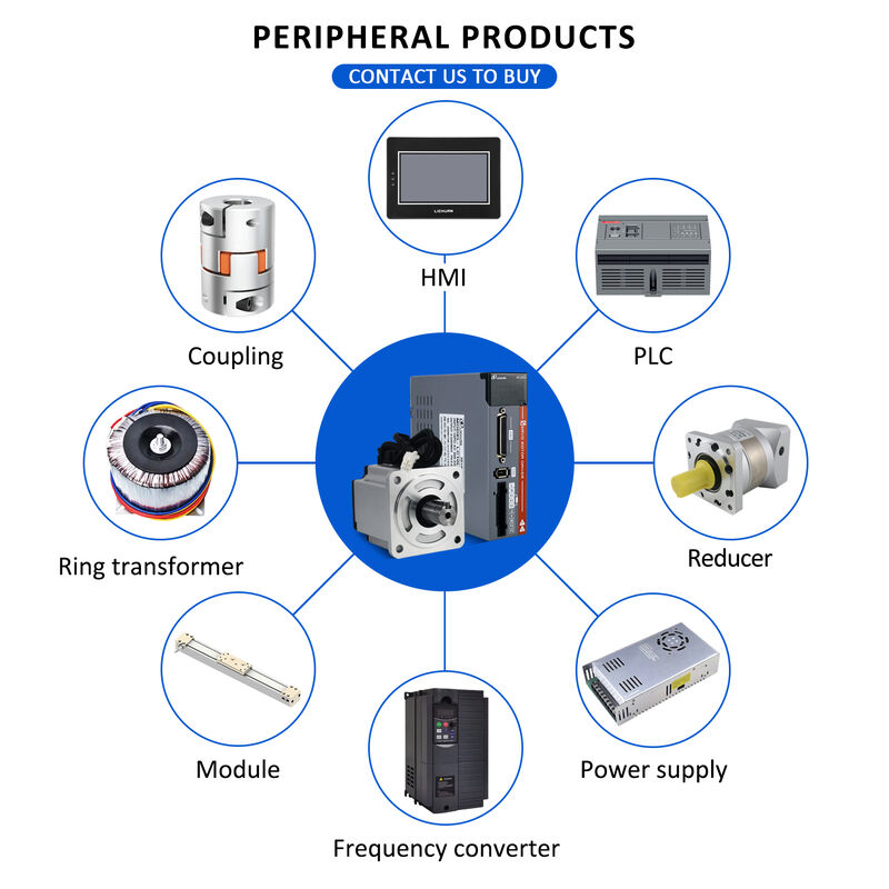 Lichuan AC Servo Motor Drivers Kit A5 LC10L 200W 0.2KW 0.637N.m 220V 1.6A 3000RPM IP65