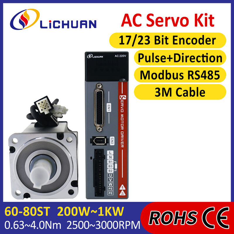 এসি সার্ভো মোটর ড্রাইভার কিট A5 1000W 1.0KW 4.0N.M 220V 4.6A 2500RPM IP65