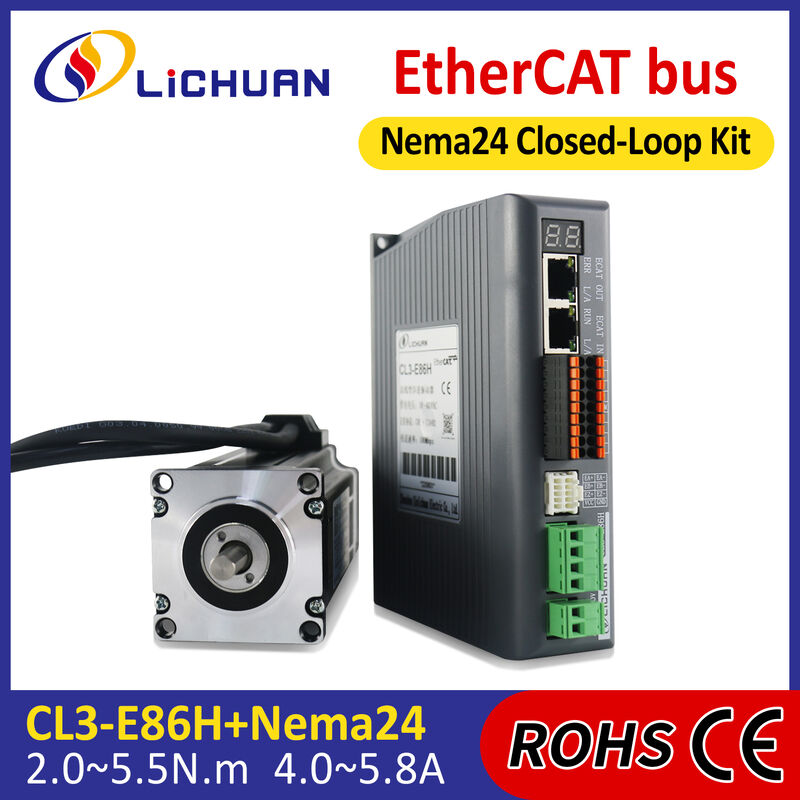 Lichuan DC/AC Closed Loop Stepper Motor Drivers Kit 2.0N.m 2 Phase Nema24 DC24V～110V/AC18V～80V 4.0A 1000PPR