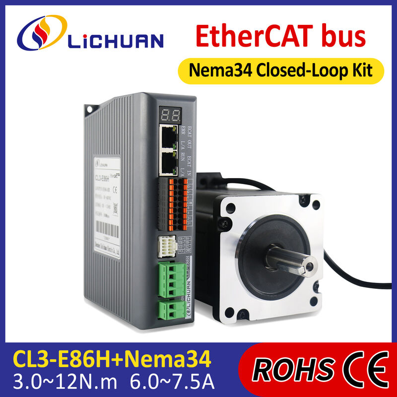 Lichuan DC/AC Closed Loop Stepper Motor Drivers Kit 3.0N.m 2 Phase Nema34 DC24V～110V/AC18V～80V 6.0A 1000PPR