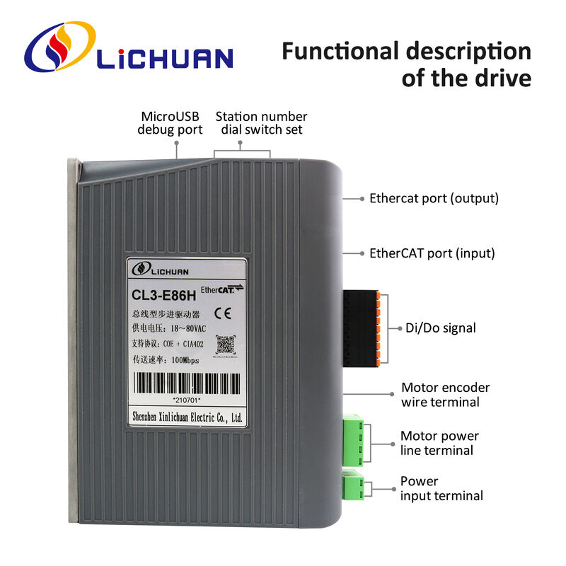 Lichuan DC/AC Closed Loop Stepper Motor Drivers Kit 3.5N.m 2 Phase Nema34 DC24V～110V/AC18V～80V 6.0A 1000PPR