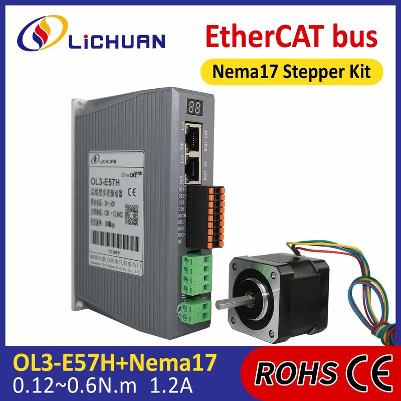 Lichuan DC Open Loop Stepper Motor Drivers Kit 0.3N.m 2 Phase Nema17 DC24V～48V 1.2A