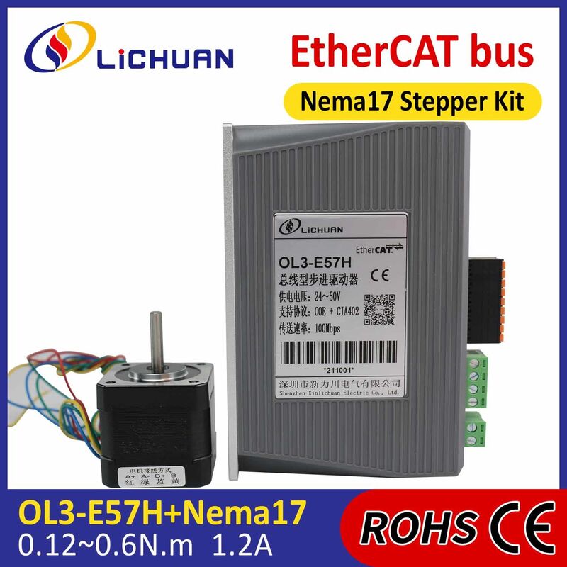 مجموعة محركات المحركات المفتوحة DC 0.4N.M مرحلة 2 Nema17 DC 24V-48V 1.2A Lichuan