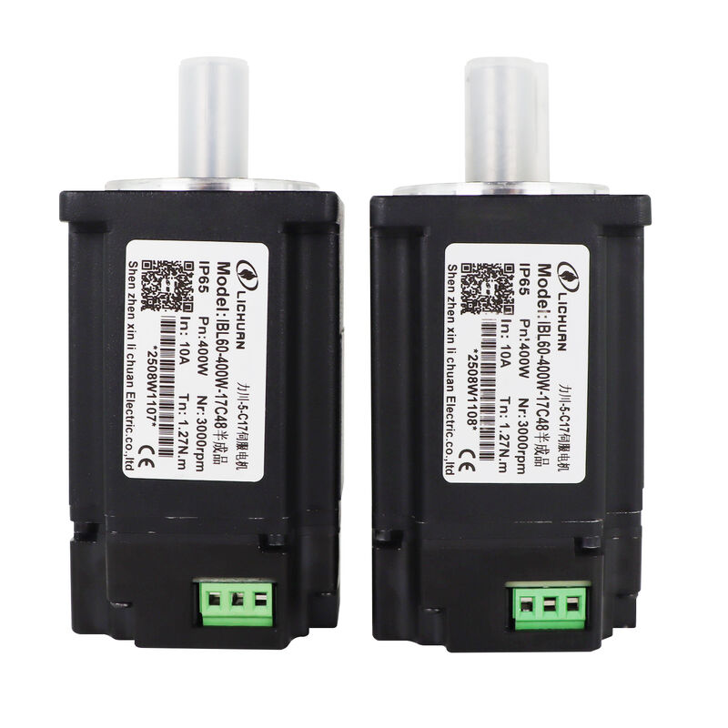 Lichuan Integrated Servo Motors Driver Pulse/RS485/CANopen Control 200W 0.637N.m DC24/48V 6/10/12/15A 3000RPM IP65