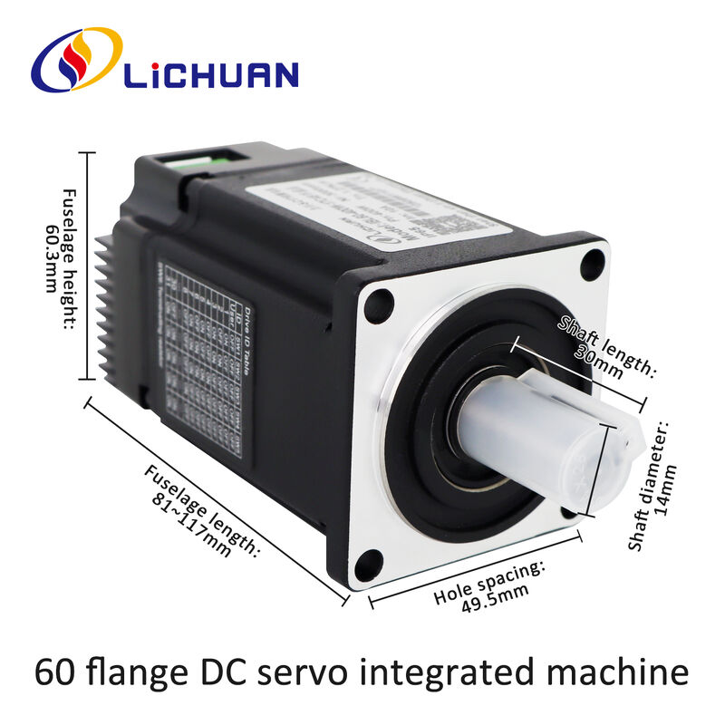 Lichuan Integrated Servo Motors Driver Pulse/RS485/CANopen Control 600W 1.91N.m DC24/48V 6/10/12/15A 3000RPM IP65