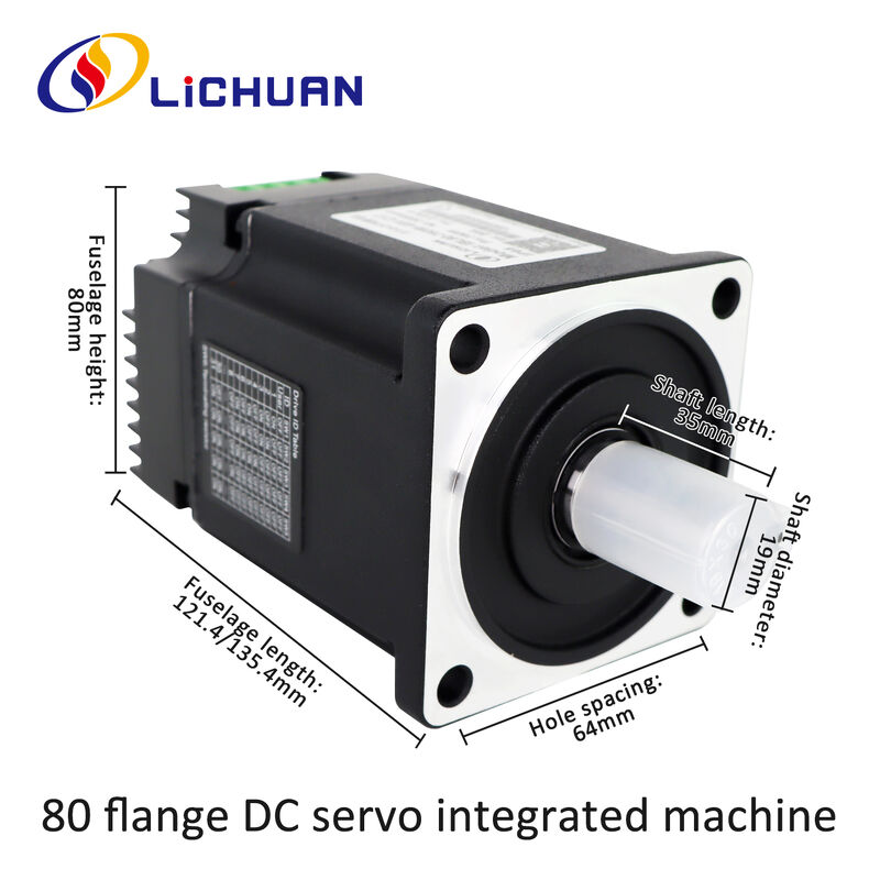 Lichuan Integrated Servo Motors Driver Pulse/RS485/CANopen Control 750W 2.4N.m DC48V 20/25A 3000RPM IP65