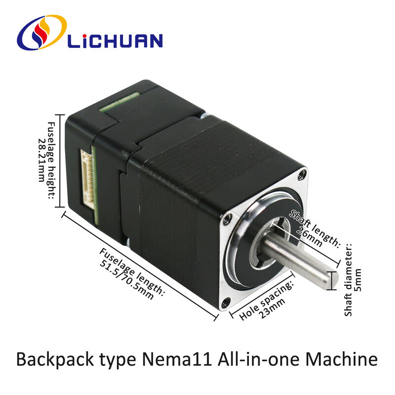 Lichuan Open Loop/Closed Loop Integrated Stepper Motors Driver Pulse/RS485 Control 0.09N.m 2Phase Nema11 DC20~30V 0.7/1.0A 1000PPR