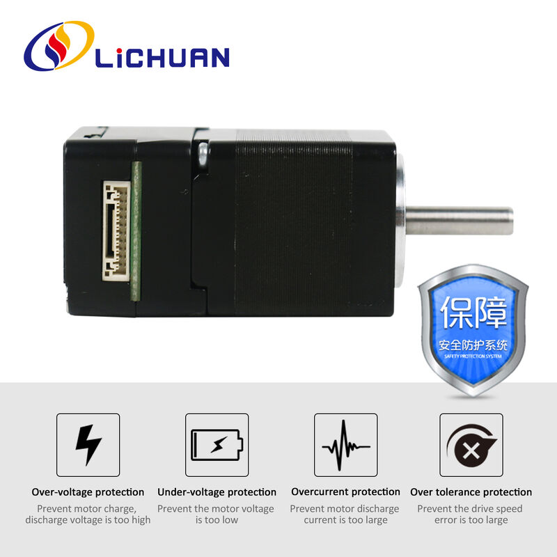 Lichuan Open Loop/Closed Loop Integrated Stepper Motors Driver Pulse/RS485 Control 0.18N.m 2Phase Nema11 DC20~30V 0.7/1.0A 1000PPR