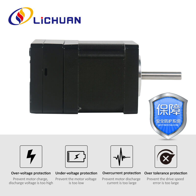 Lichuan Open Loop/Closed Loop Integrated Stepper Motors Driver Pulse/RS485 Control 0.28N.m 2Phase Nema14 DC20~30V 0.8/1.5A 1000PPR