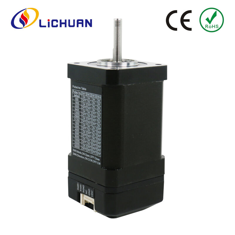 Lichuan Open Loop/Closed Loop Integrated Stepper Motors Driver Pulse/RS485 Control 0.48N.m 2Phase Nema17 DC20~30V 1.2A 1000PPR