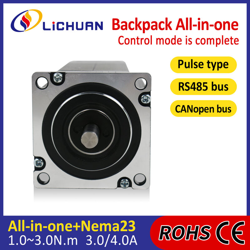 Lichuan Open Loop/Closed Loop Integrated Stepper Motors Driver Pulse/RS485 Control 1.0N.m 2Phase Nema23 DC24~50V 3.0/4.0A 1000PPR