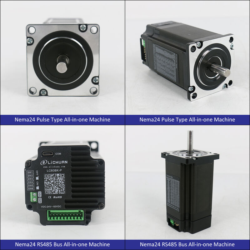 Lichuan Open Loop/Closed Loop Integrated Stepper Motors Driver Pulse/RS485 Control 3.0N.m 2Phase Nema24 DC24~50V 4.5/5.0/5.8A 1000PPR