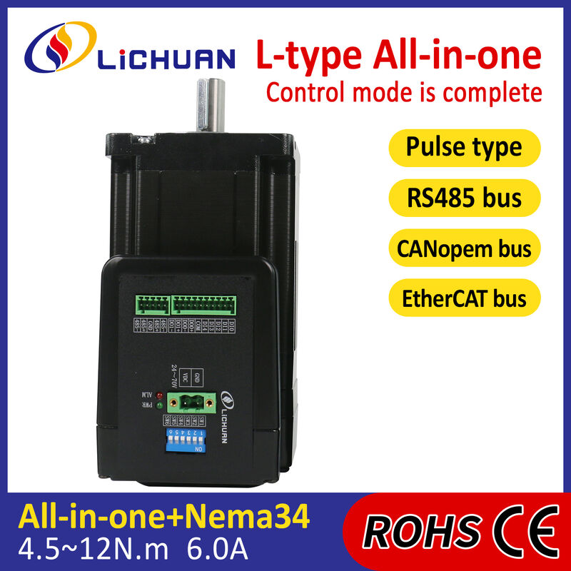 Lichuan Closed Loop Integrated Stepper Motors Driver 10N.m 2Phase Nema34 48V 6.0A 1000PPR