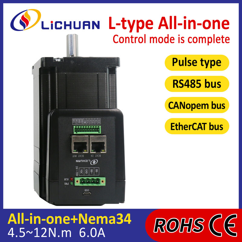 Lichuan Closed Loop Integrated Stepper Motors Driver 12N.m 2Phase Nema34 48V 6.0A 1000PPR