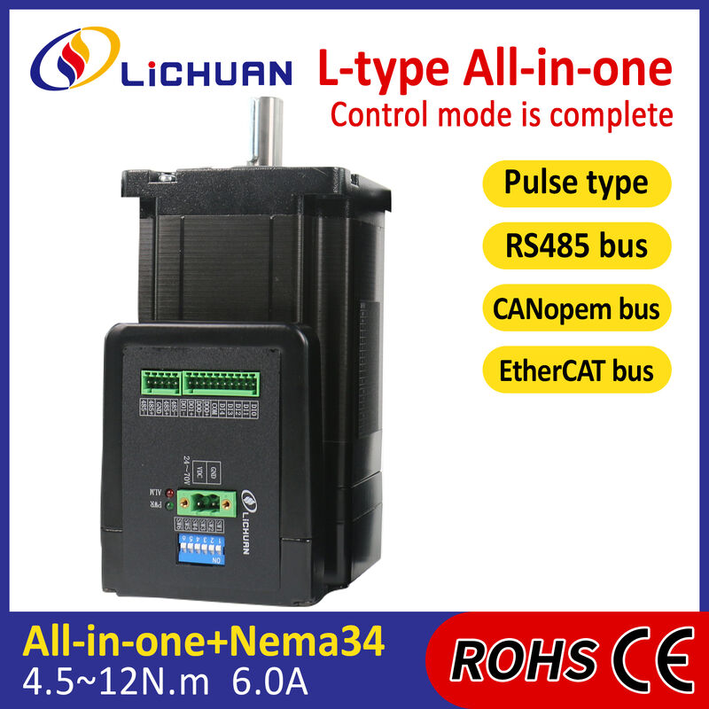 Lichuan Open Loop Integrated Stepper Motors Driver 10N.m 2Phase Nema34 48V 6.0A