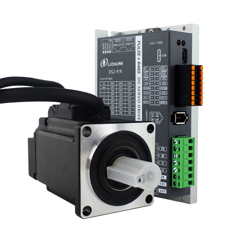 Lichuan DC Servo Motor Drivers Kit DS2-10P/R/C/E Low Voltage 0.637N.m 200W 24/48V 6/10/12/15A 3000RPM IP65