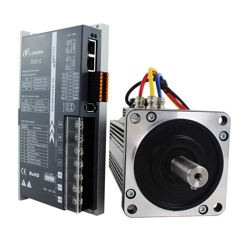 Lichuan DC Servo Motor Drivers Kit DS2-45P/R/C/E Low Voltage 6N.m 1.5KW/1500W 48V 45A 2500RPM IP65