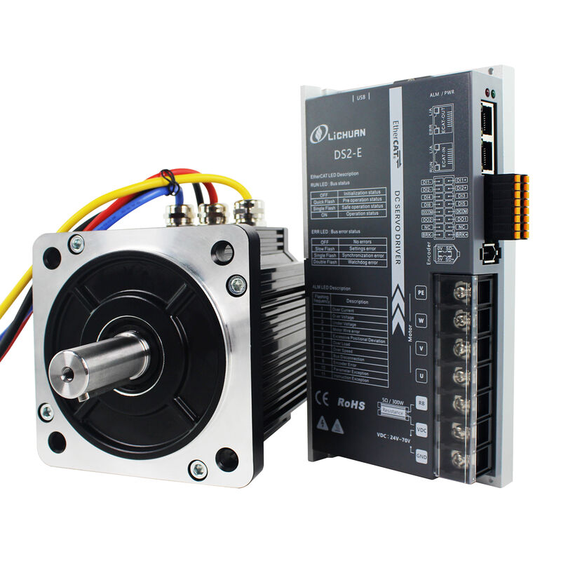 Lichuan DC Servo Motor Drivers Kit DS2-45P/R/C/E Low Voltage 6N.m 1500W /1.5KW DC48V 45A 2500RPM IP65