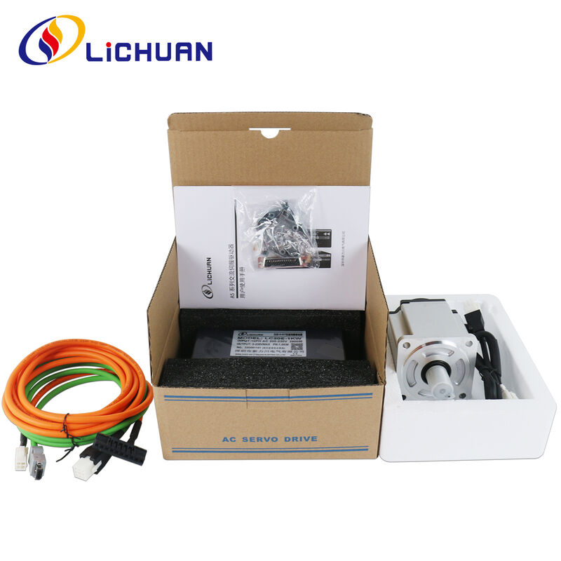 Lichuan AC Servo Motor Drivers Kit LC10E Series EtherCAT 1.27N.m 400W 0.4KW AC220V 1.1A/1.6A/2.5A/3.3A 3000RPM IP65