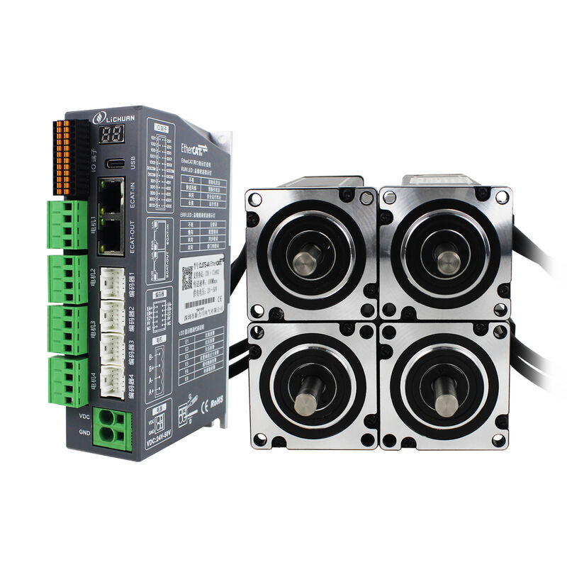 Lichuan 4-Axis DC Closed Loop Stepper Motor Drivers Kit 2.0N.m 2Phase Nema24 DC24V~50V 4.0/4.5/5.0/5.8A 1000PPR