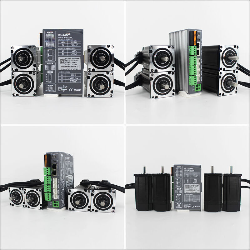 Lichuan 4-Axis DC Closed Loop Stepper Motor Drivers Kit 2.0N.m 2Phase Nema24 DC24V~50V 4.0/4.5/5.0/5.8A 1000PPR