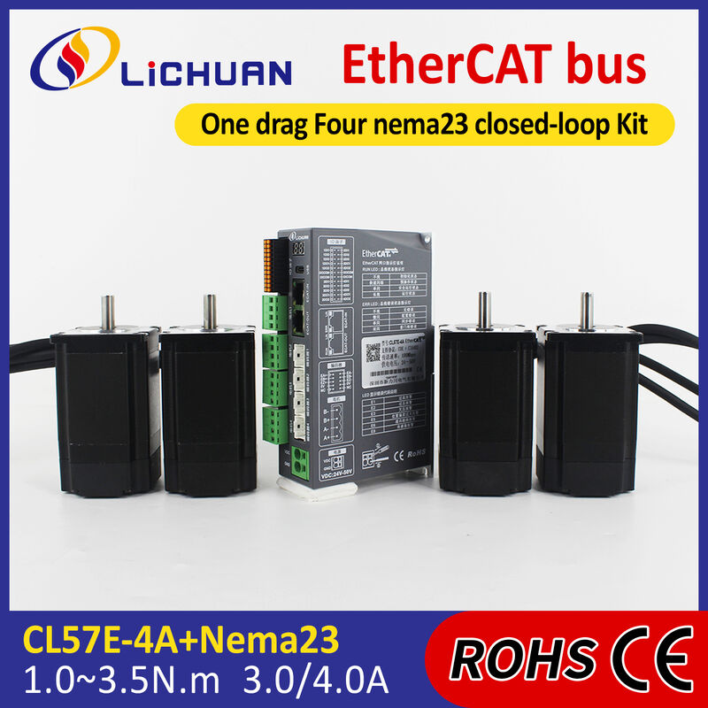 Lichuan 4-Axis DC Closed Loop Stepper Motor Drivers Kit 2.2N.m 2Phase Nema23 DC24V~50V 3.0/4.0A 1000PPR