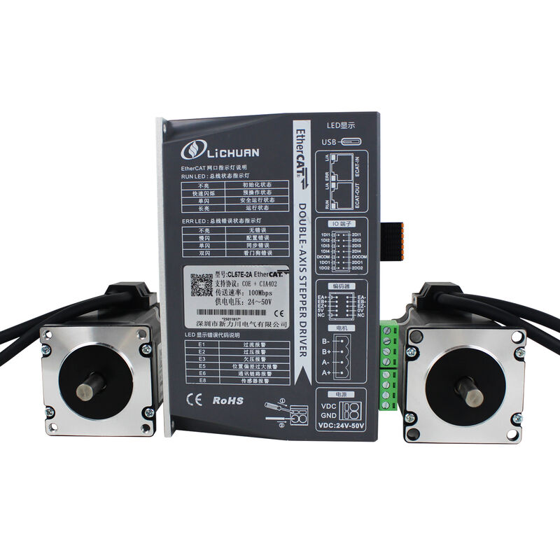 Lichuan 2-Axis DC Closed Loop Stepper Motor Drivers Controller Kit 2.0N.m 2Phase Nema23 DC24V~50V 3.0/4.0A 1000PPR