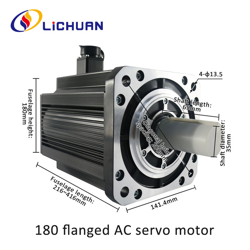 Lichuan AC Servo Motor Drivers Kit HIGH POWER 21.5N.m 4.5KW 4500W AC220/380V 7.5/10.3/12.5/17.5A 1500/2000RPM IP65