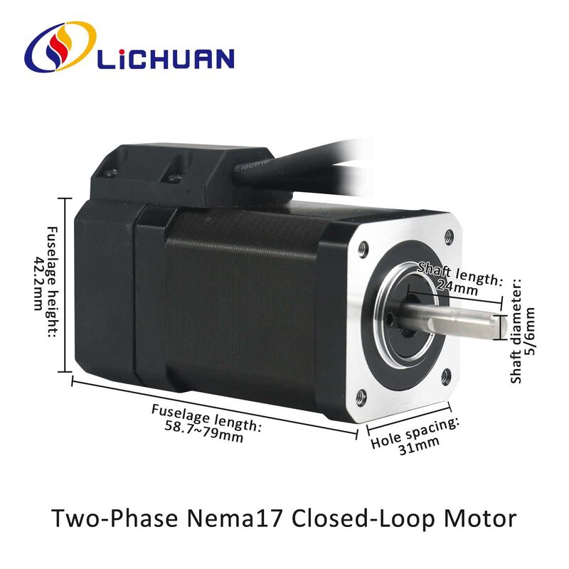 Lichuan DC Closed Loop Stepper Motor Drivers Kit 0.8N.m 2 Phase Nema17 DC24V～50V 2.5A 1000PPR