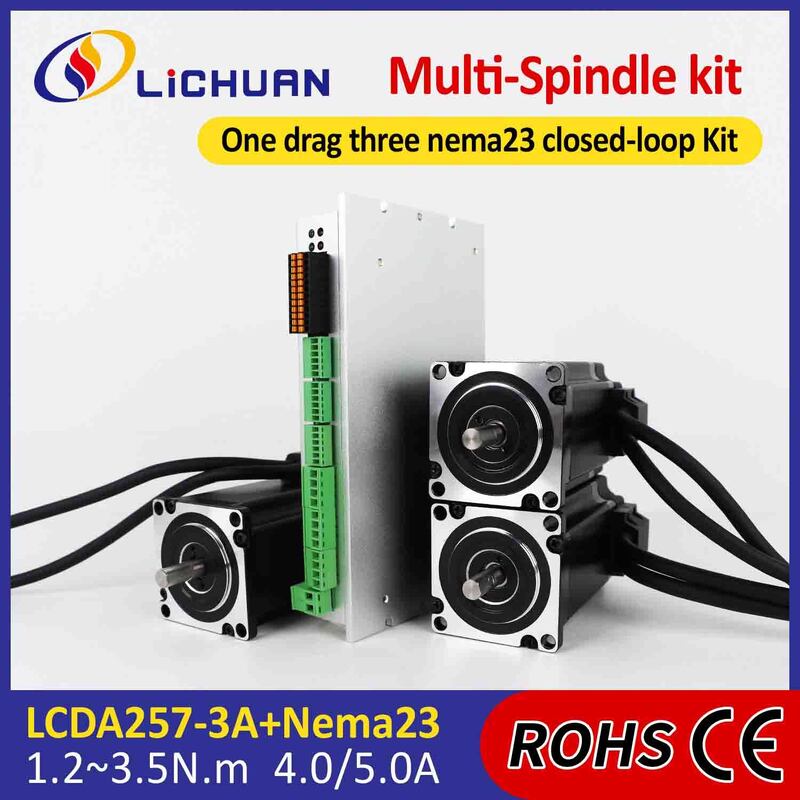 Lichuan DC Closed Loop Stepper Motor Drivers Kit 2.4N.m 2 Phase Nema23 DC24V～50V 4.0/5.0A 1000PPR