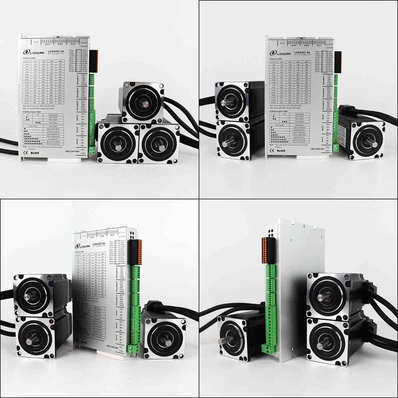 Lichuan DC Closed Loop Stepper Motor Drivers Kit 2.4N.m 2 Phase Nema23 DC24V～50V 4.0/5.0A 1000PPR