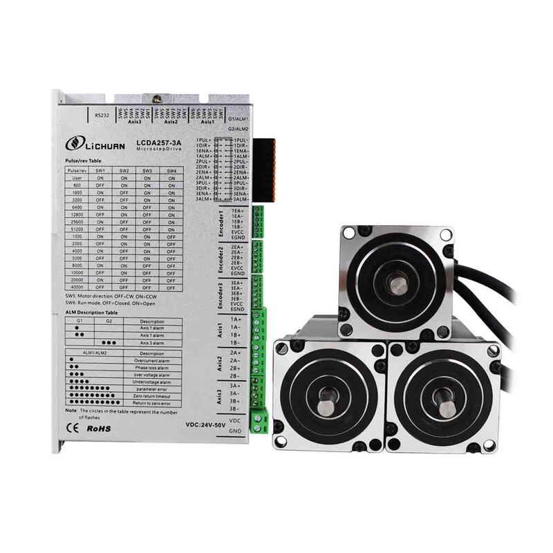 Lichuan 3A DC Closed Loop Stepper Motor Drivers Kit 3.0N.m 2 Phase Nema23 DC24V～50V 4.0/5.0A 1000PPR