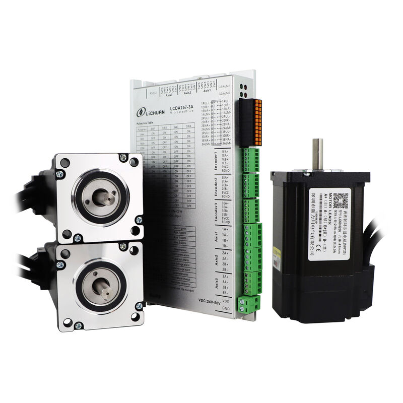 Lichuan DC Closed Loop Stepper Motor Drivers Kit 2.3N.m 2 Phase Nema24 DC24V～50V 4.0/5.0/5.8A 1000PPR
