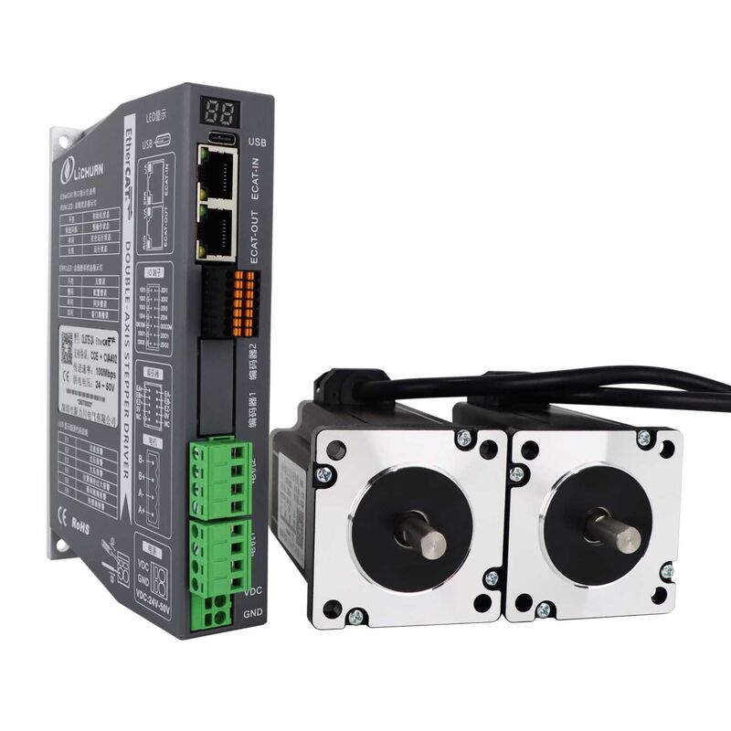 Lichuan 2A DC Open Loop Stepper Motor Drivers Kit EtherCAT 1.6N.m 2 Phase Nema24 DC24V～50V 4.0A
