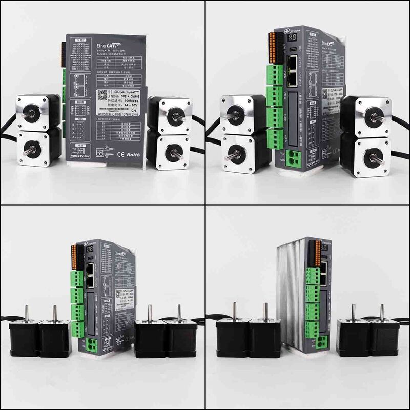 Lichuan 4A DC Open Loop Stepper Motor Drivers Kit EtherCAT 0.45N.m 2 Phase Nema17 DC24V～50V 2.0A