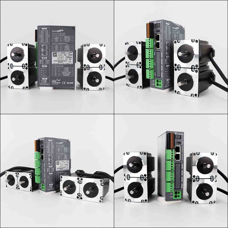 Lichuan 4A DC Open Loop Stepper Motor Drivers Kit EtherCAT 0.6N.m 2 Phase Nema23 DC24V～50V 2.5/4.0A