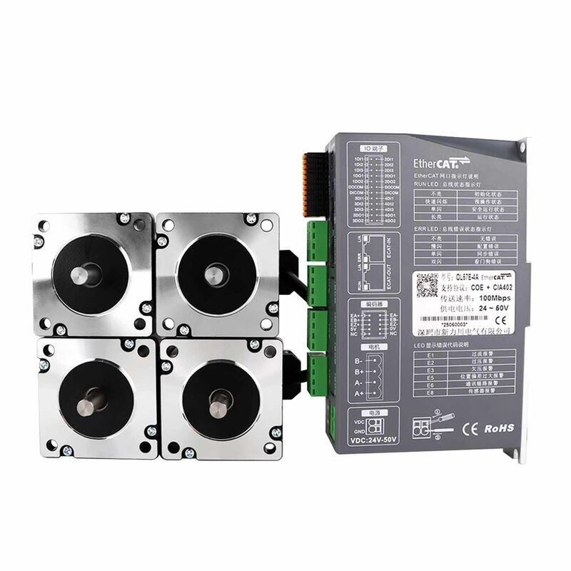 Lichuan 4A DC Open Loop Stepper Motor Drivers Kit EtherCAT 1.6N.m 2 Phase Nema24 DC24V～50V 4.0A