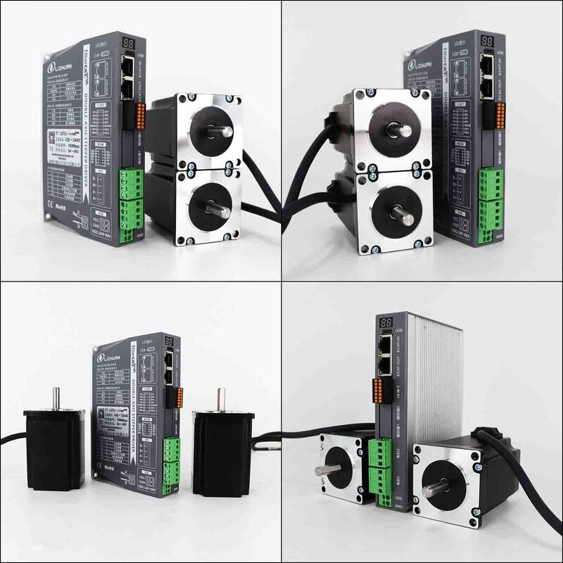 Lichuan 2A DC Open Loop Stepper Motor Drivers Kit EtherCAT 1.8N.m 2 Phase Nema23 DC24V～50V 2.5/4.0A