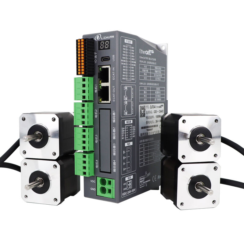 Lichuan 4A DC Open Loop Stepper Motor Drivers Kit EtherCAT 0.52N.m 2 Phase Nema17 DC24V～50V 2.0A
