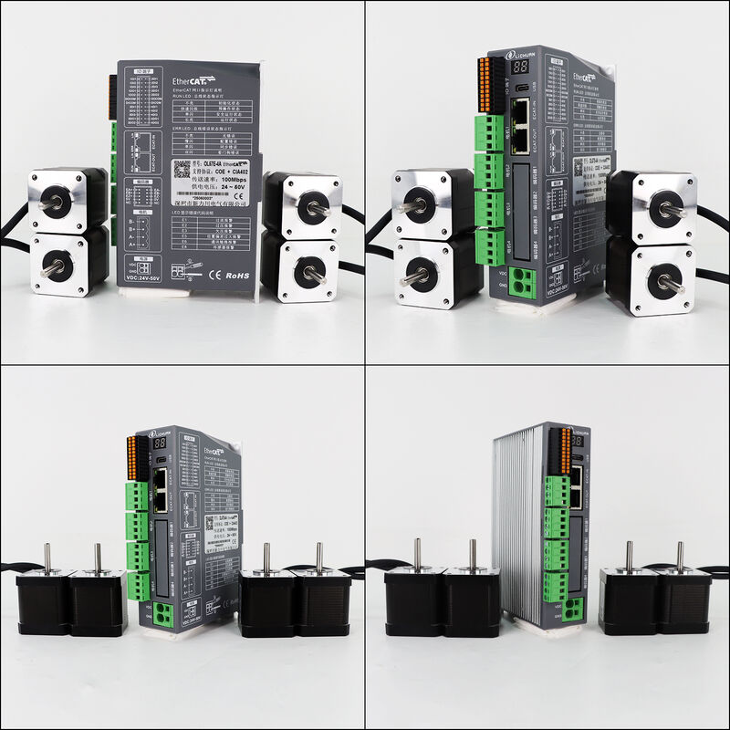 Lichuan 4A DC Open Loop Stepper Motor Drivers Kit EtherCAT 0.52N.m 2 Phase Nema17 DC24V～50V 2.0A