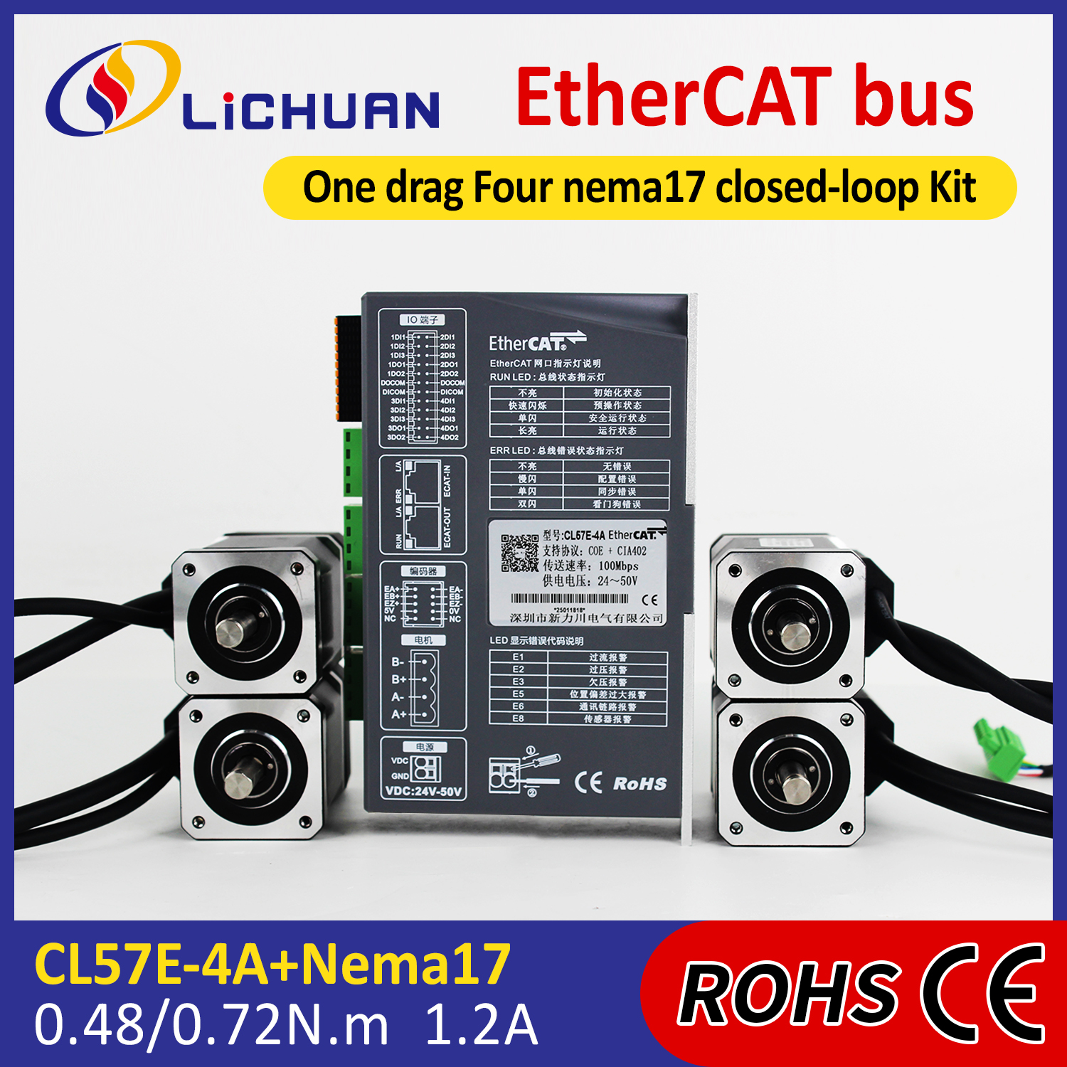 Lichuan 4-Axis DC Closed Loop Stepper Motor Drivers Controller Kit 0 ...