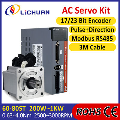 Lichuan 750W AC Servo Motor Driver 0.75KW 2.39N.M 220V 4.5A 3000RPM IP65