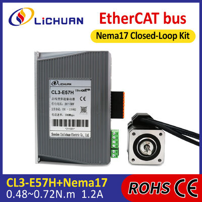 Lichuan DC Closed Loop Stepper Motor Drivers Kit 0.48N.m 2 Phase Nema17 DC24V～48V 1.2A 1000PPR